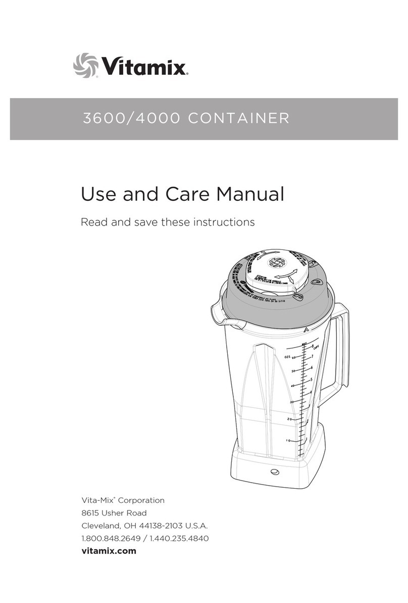 Vitamix 3600 Container use and care manual