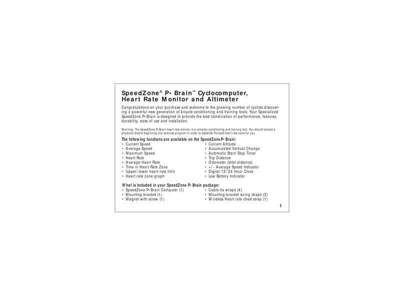 Specialized SpeedZone P-Brain User manual