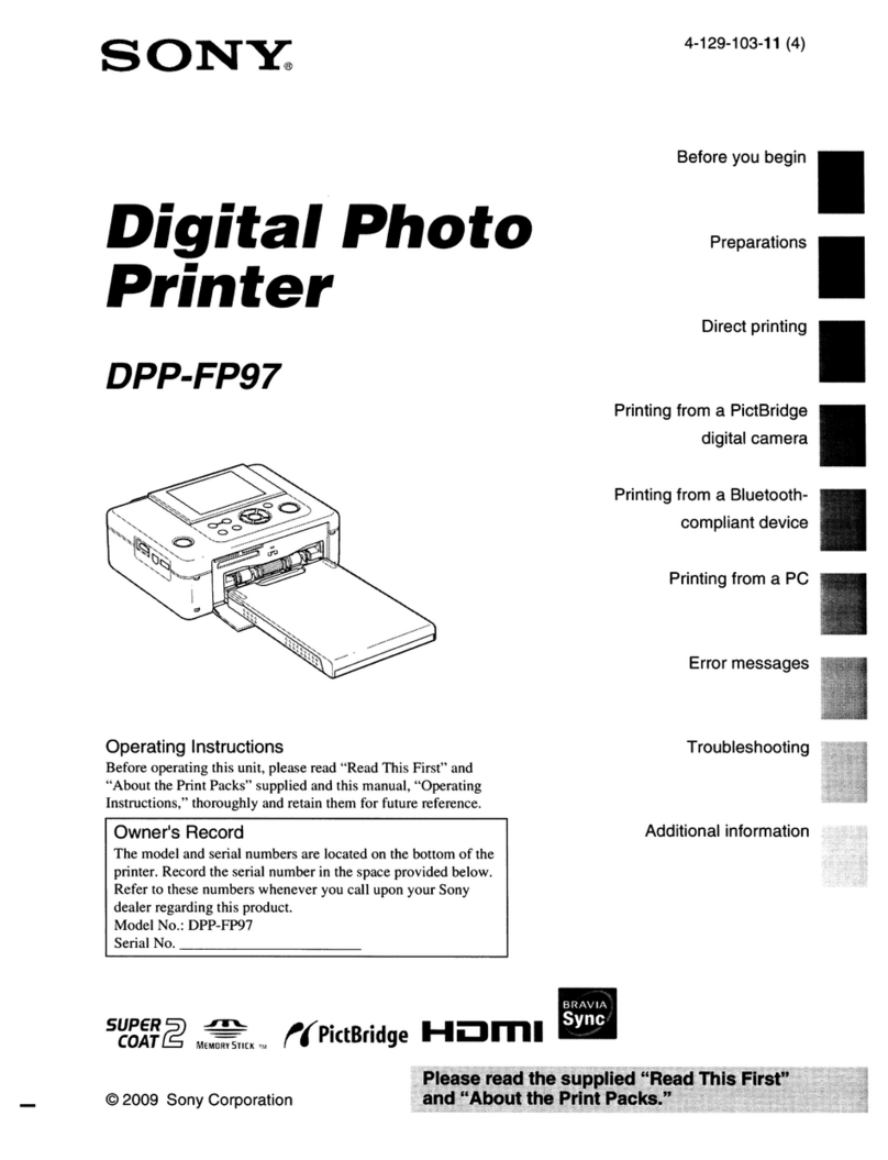 Sony DPP-FP97 operating instructions