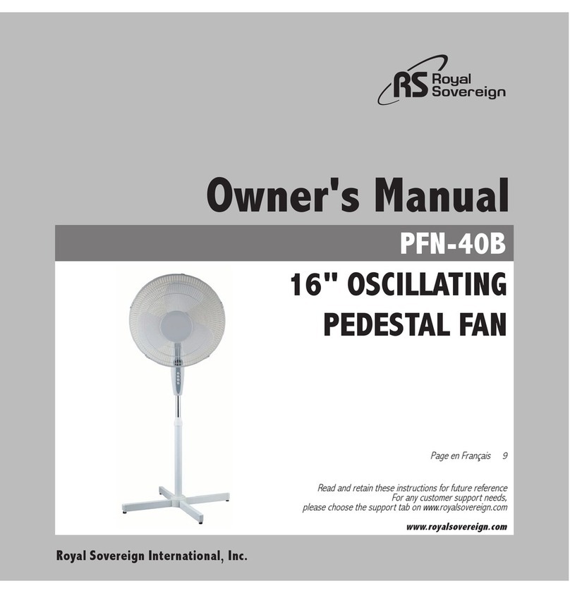 Royal Sovereign PFN-40B owner's manual