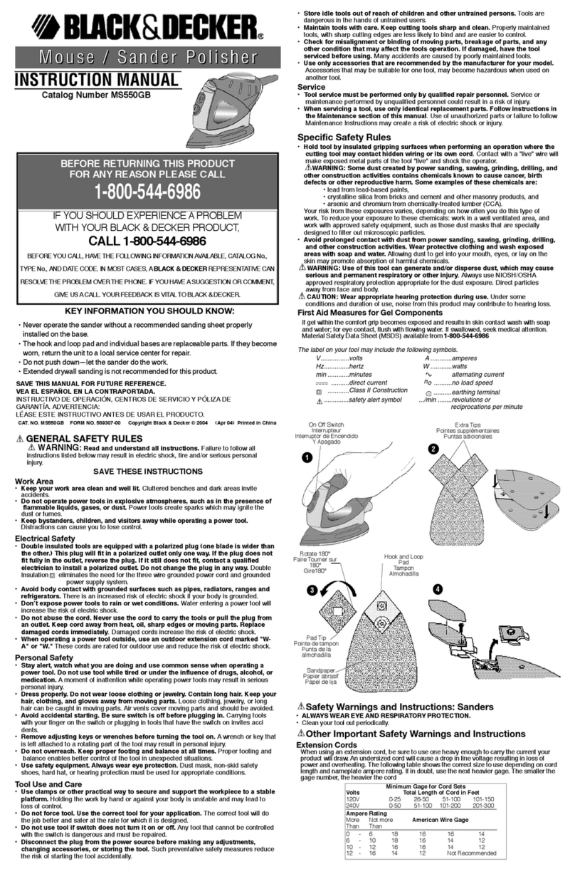 Black & Decker MS550GB User manual