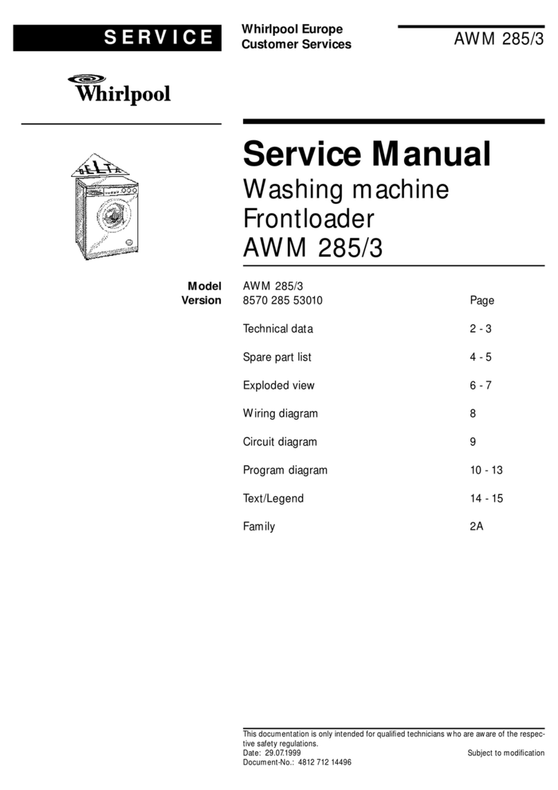 Whirlpool AWM 285/3 Service manual