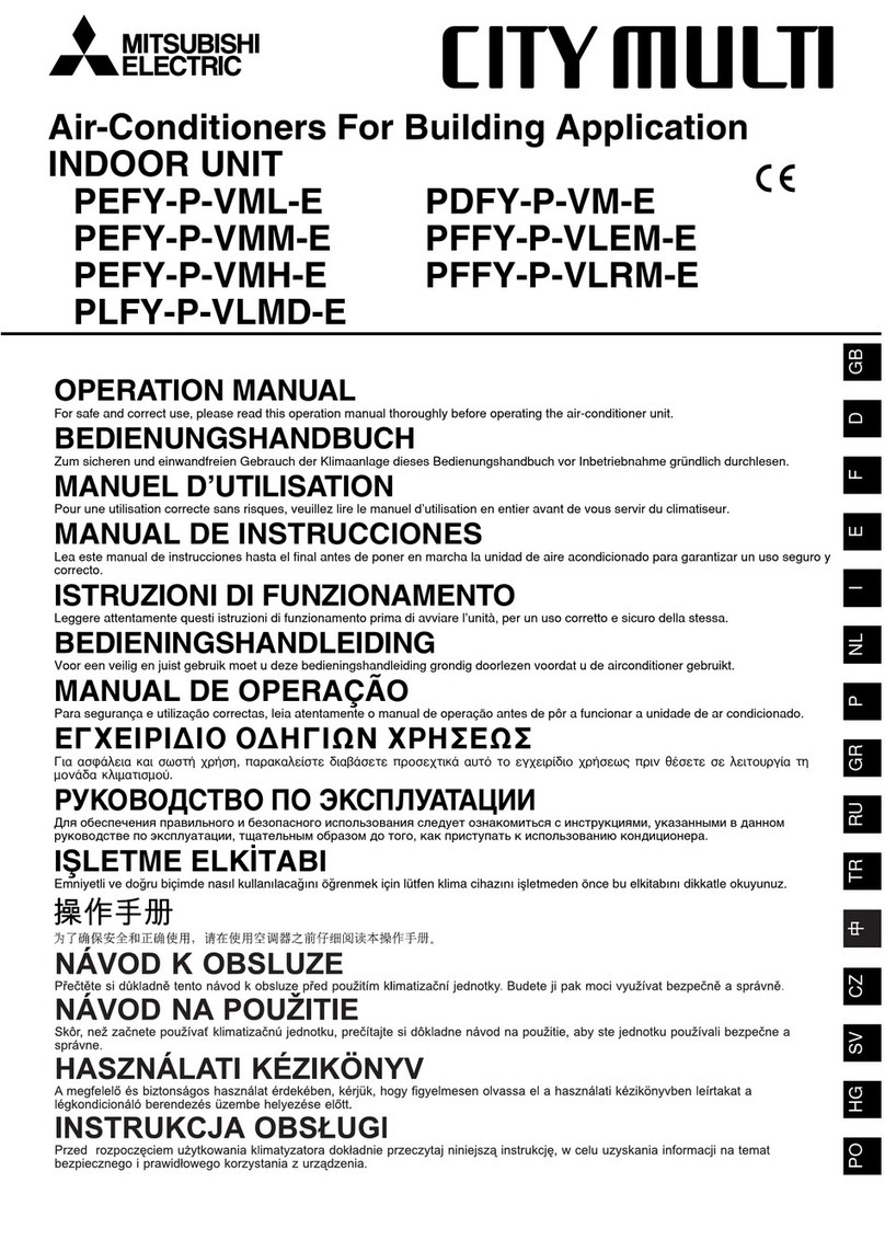 Mitsubishi Electric PEFY-P-VML-E User manual