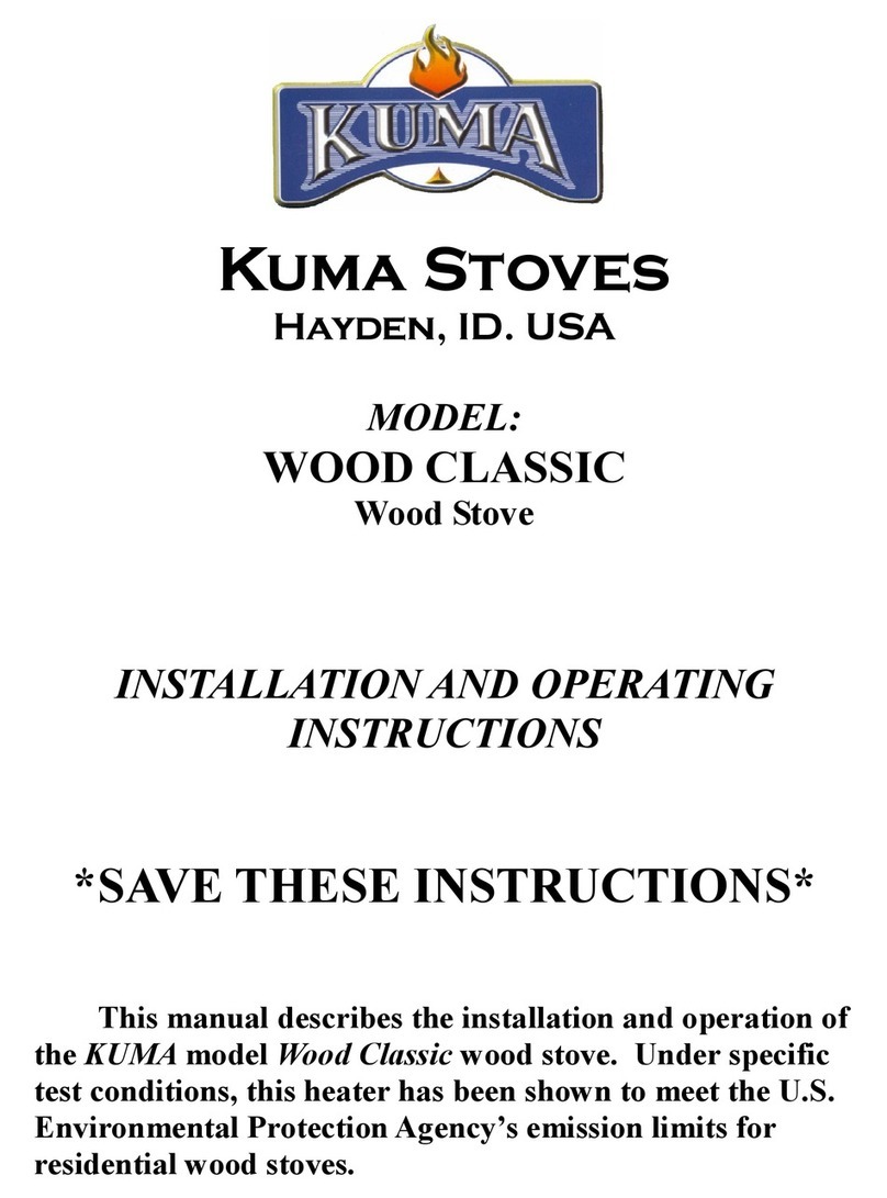 Kuma Stoves Wood Classic Installation and operating instructions