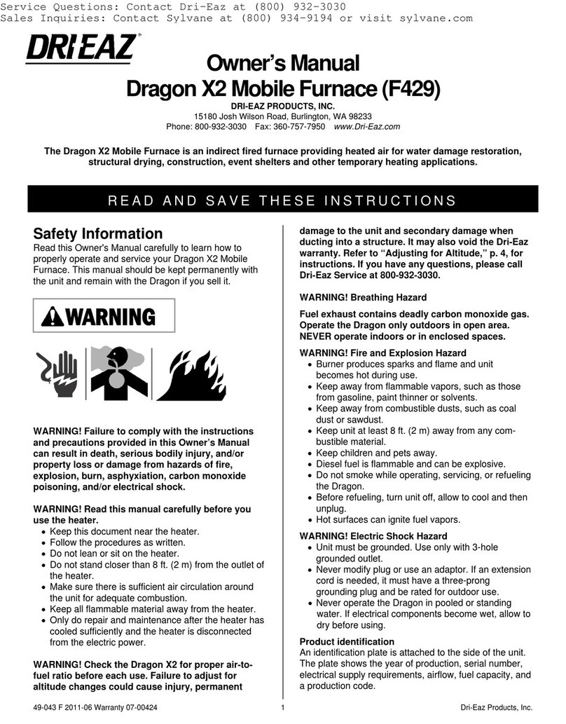 Drieaz Dragon X2 owner's manual