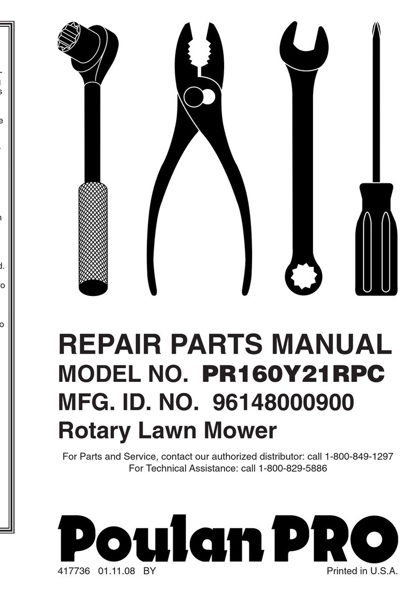 Poulan Pro PR160Y21RPC Repair parts manual