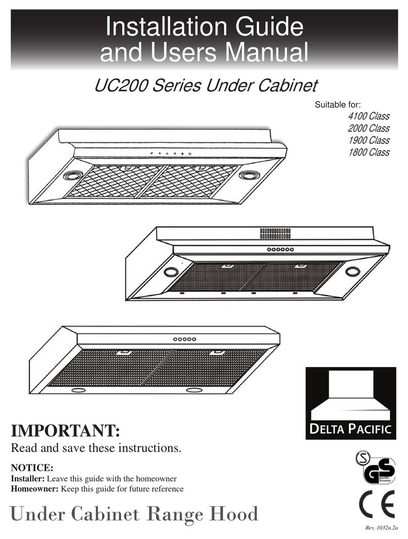 DELTA PACIFIC UC200 Series Assembly instructions
