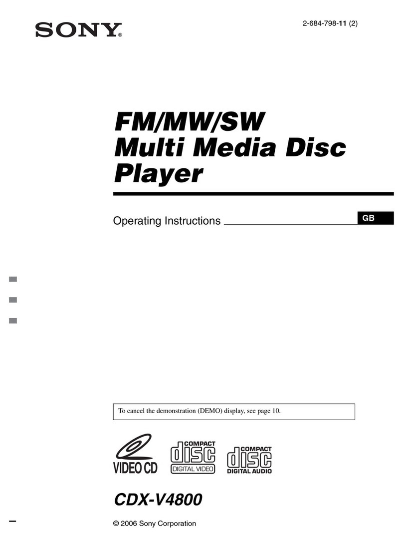 Sony CDX-V4800 User manual Sony CDX-V4800 User manual