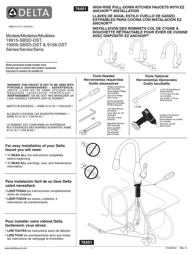 Delta 19915-SBSD-DST Series User manual