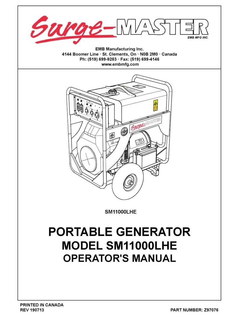SURGEMASTER SM11000LHE Operator's manual