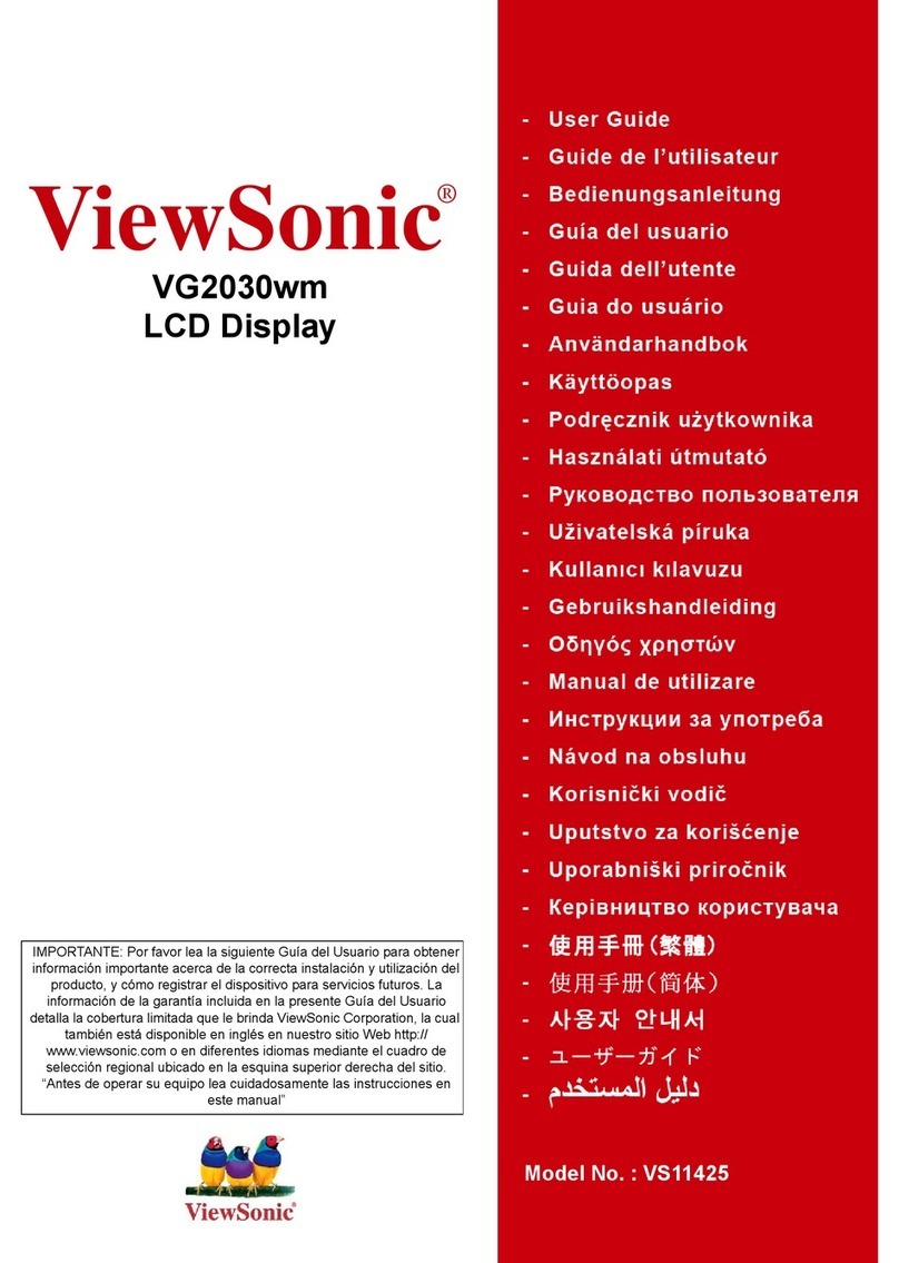ViewSonic VG2030WM - 20" LCD Monitor User manual
