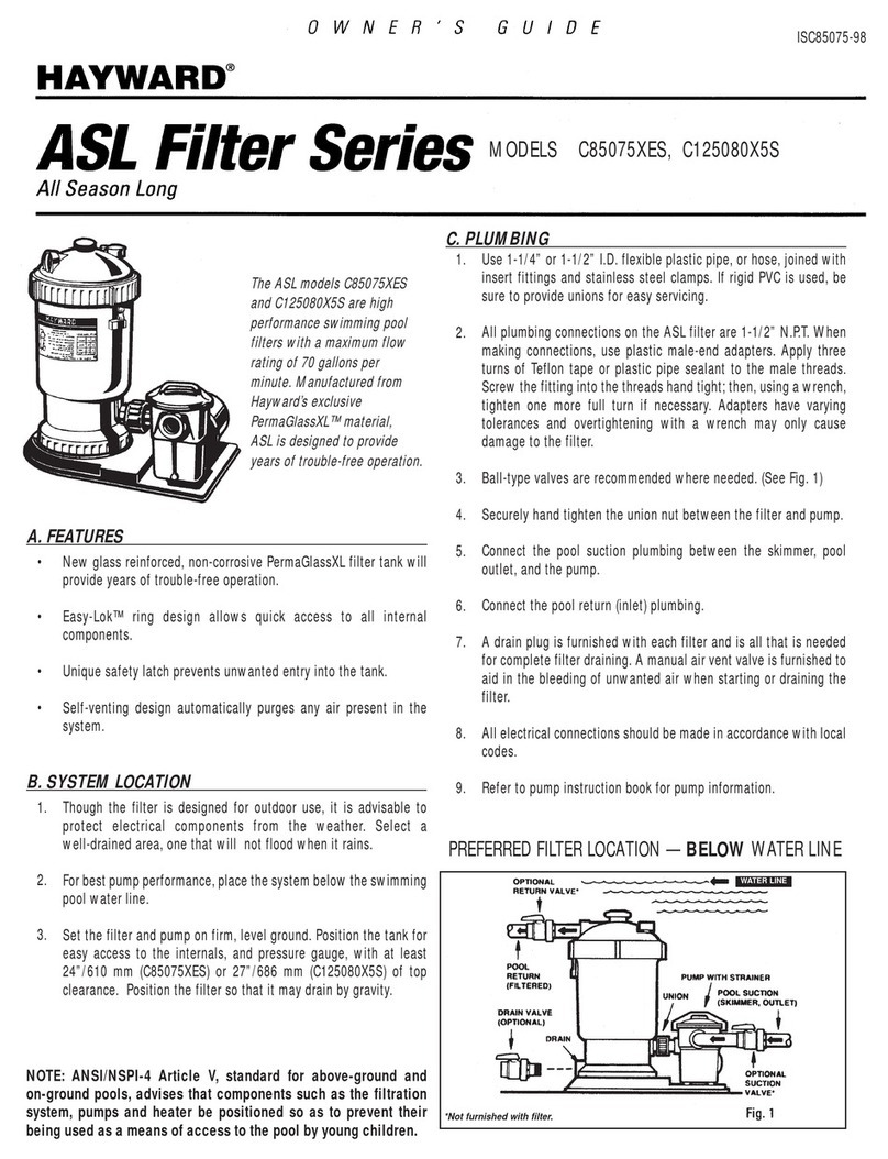 Hayward C85075XES owner's guide