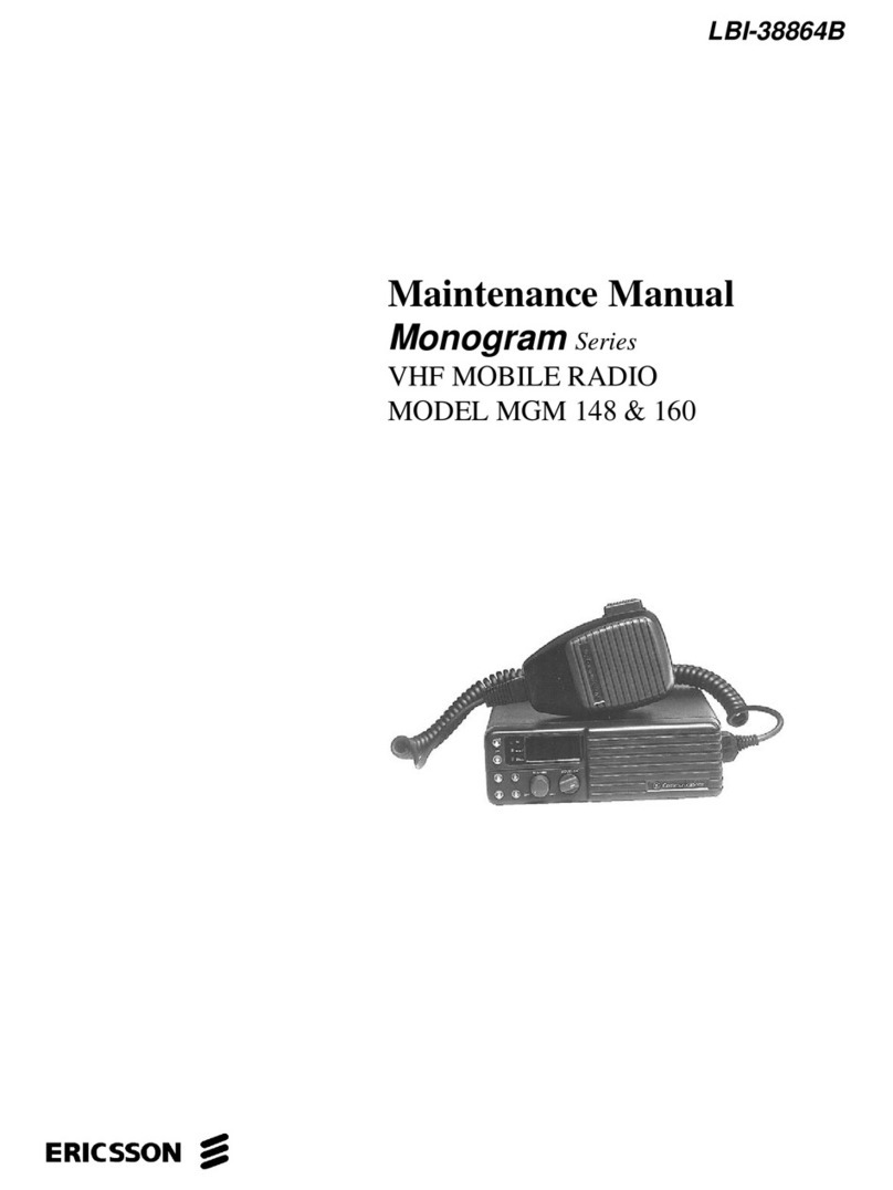 Ericsson MGM 160 Maintenance manual