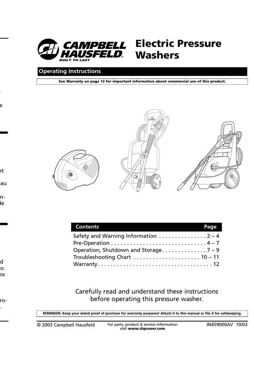 Campbell Hausfeld Electric Pressure Washers operating instructions