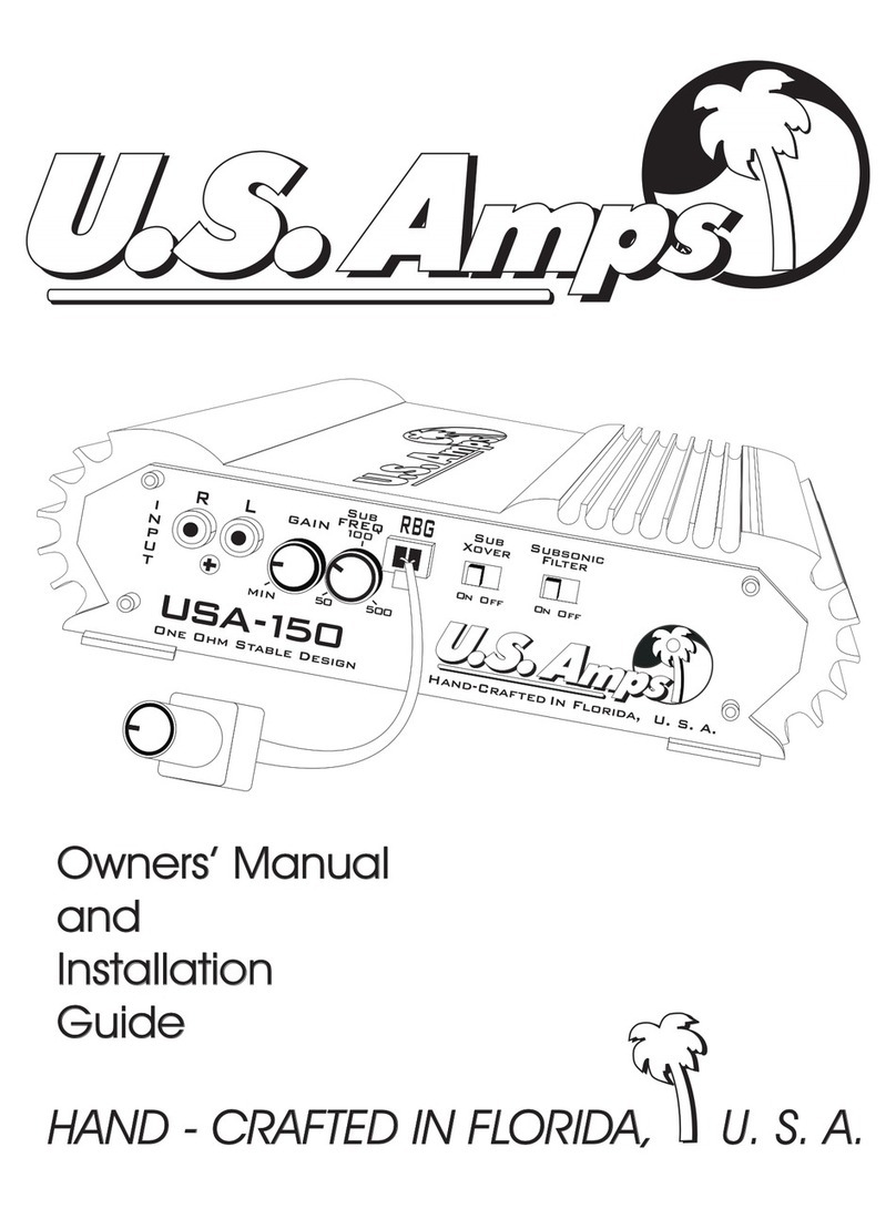 U.S. Amps Amp Owner's manual and installation guide