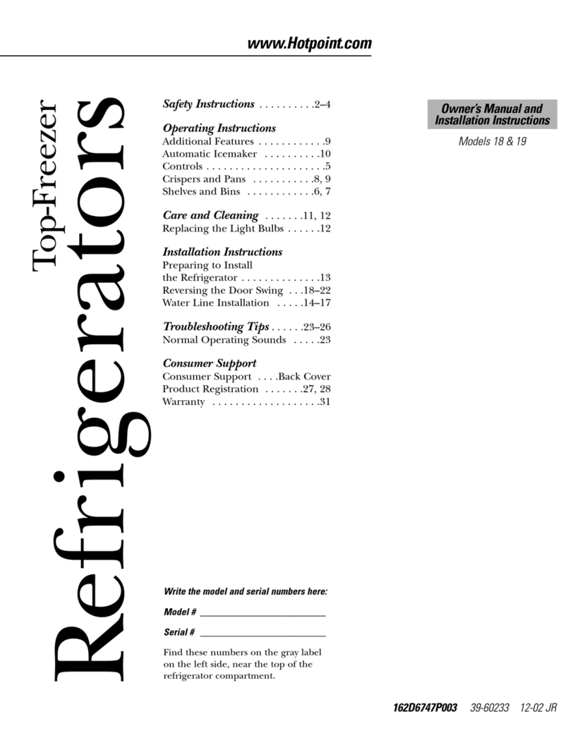 Hotpoint FFUQ 18 Series Operating instructions