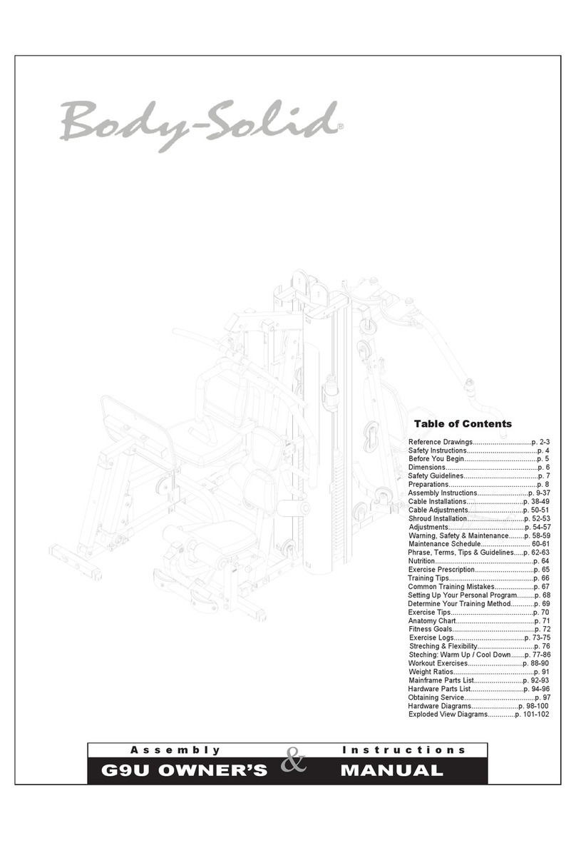 Body Solid G9U owner's manual