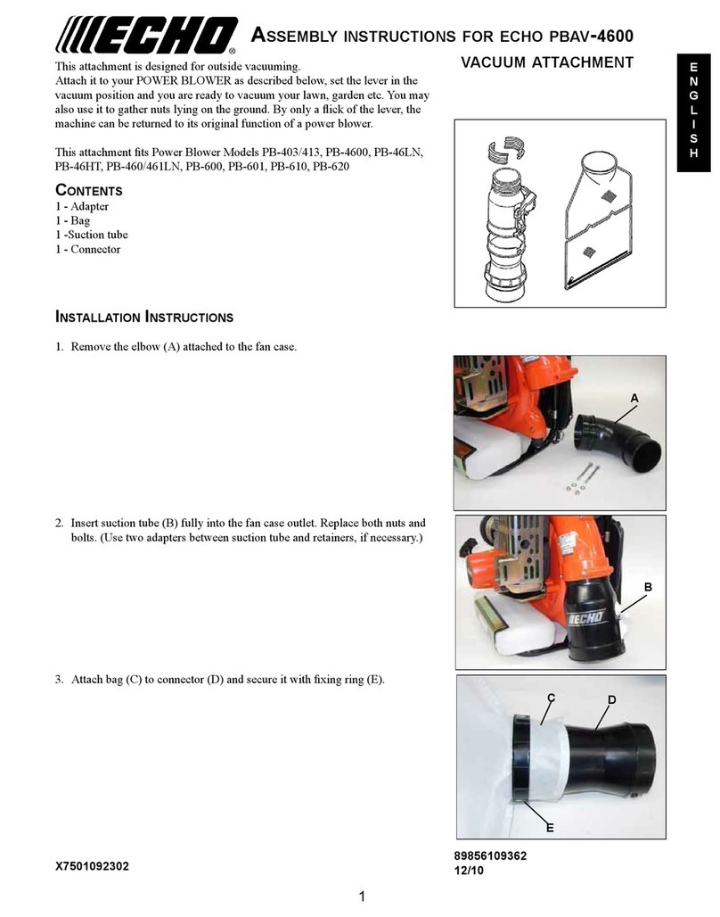 Echo pbav-4600 Assembly instructions