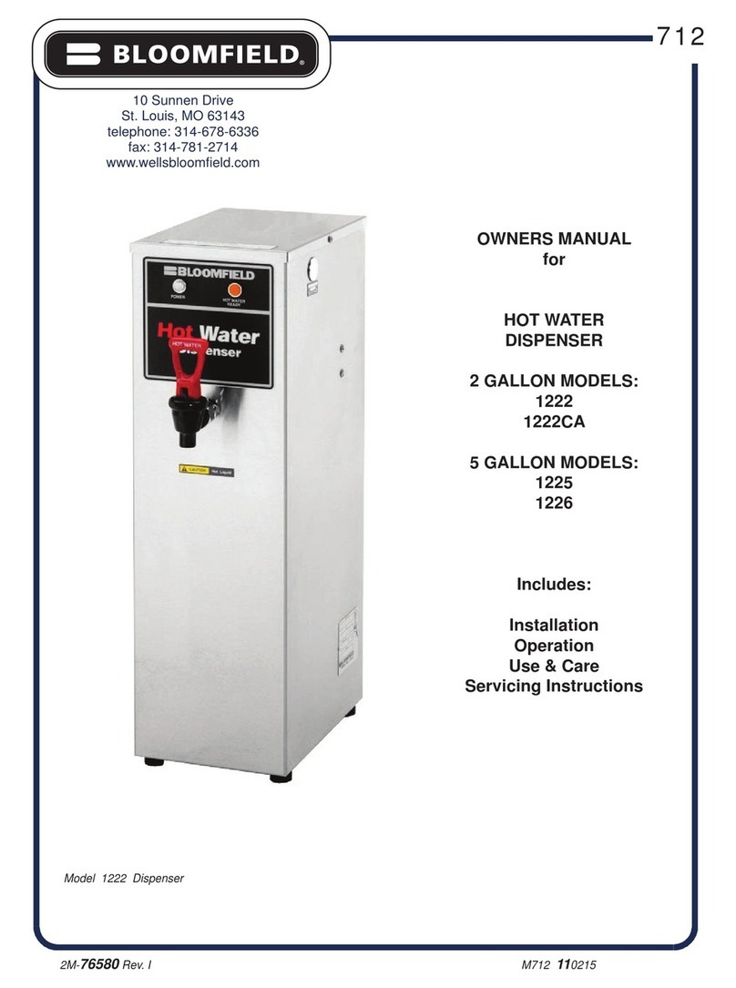 Bloomfield 1222CA User manual