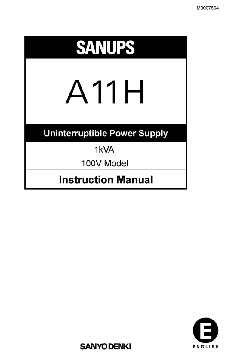 Sanyo Denki SANUPS A11H instruction manual Sanyo Denki SANUPS A11H instruction manual