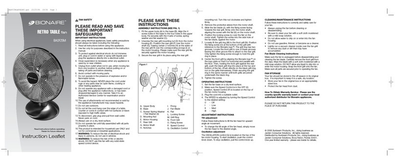 Bionaire BAOF25M Manual