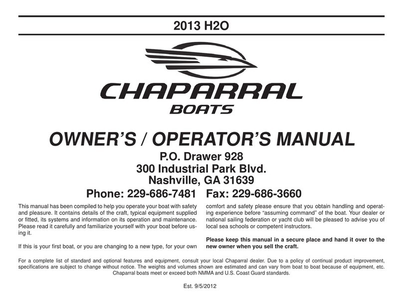 Chaparral H2O 2013 Owner's manual