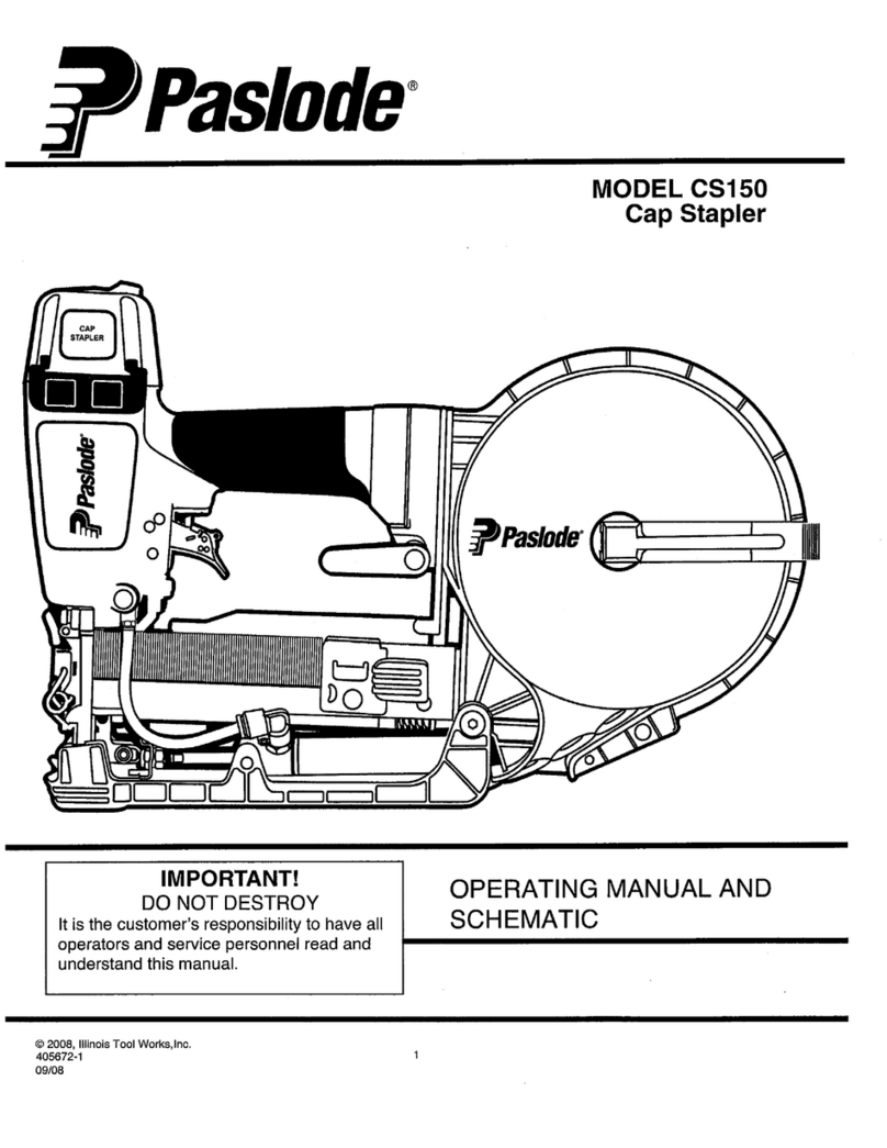 Paslode CS150 Operating manual and schematic
