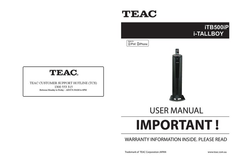 Teac iTB500iP i-TALLBOY User manual