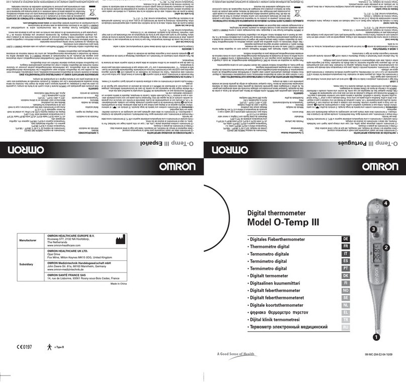 Omron O-Temp III instruction manual