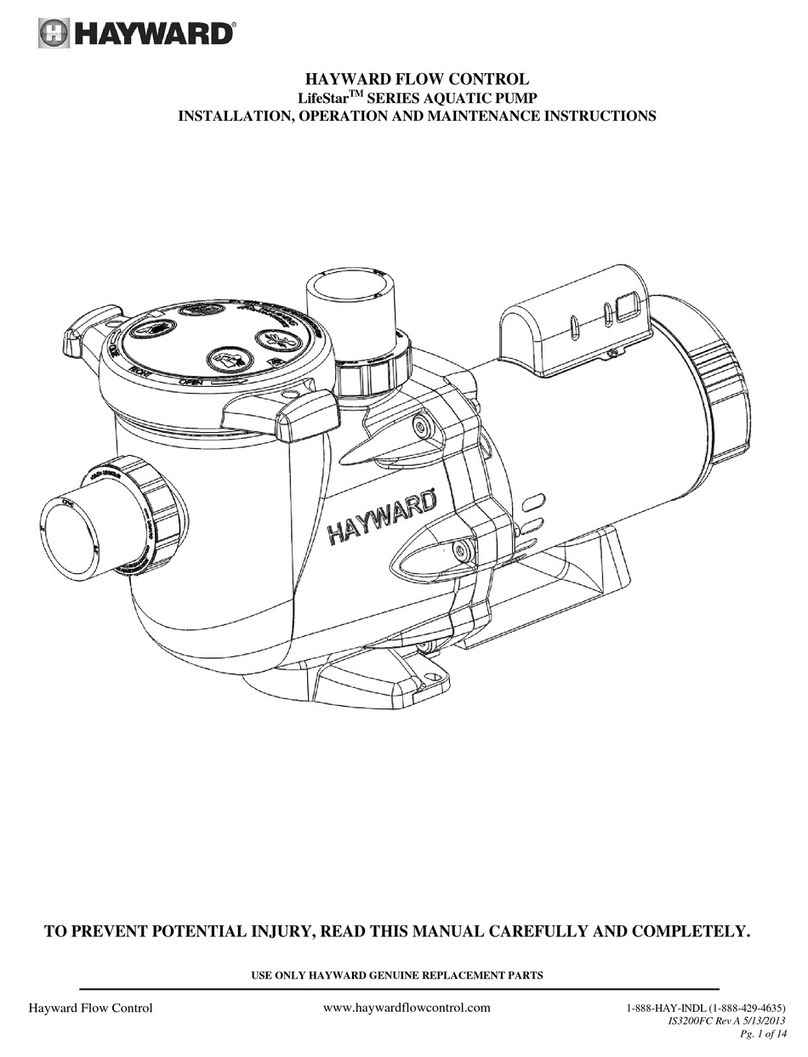 Hayward LifeStar Series Installation & operation manual