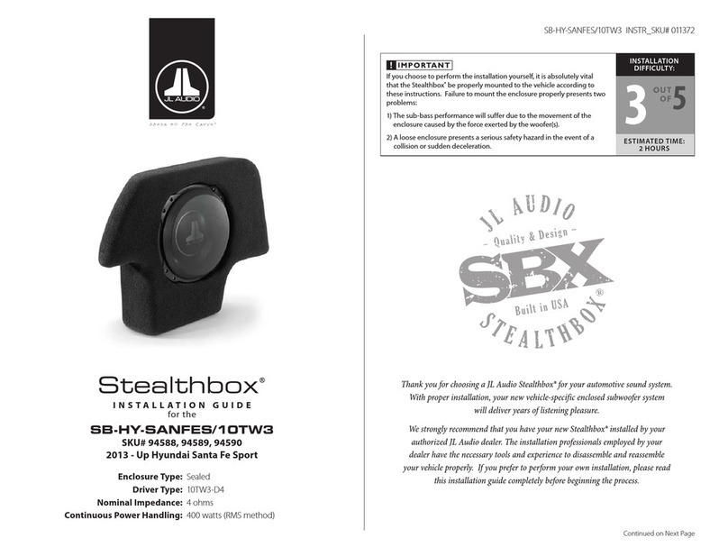 JL Audio Stealthbox SB-HY-SANFES/10TW3 installation guide