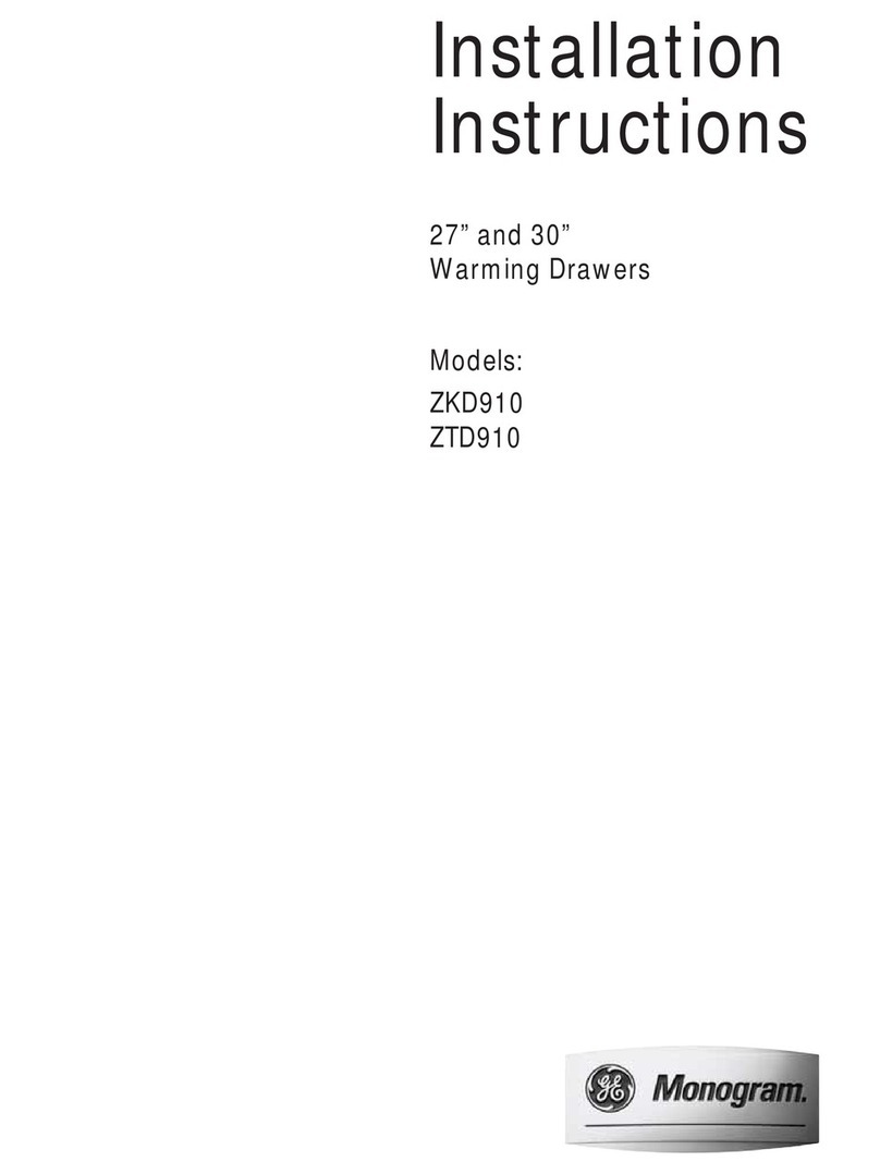 GE Monogram ZKD910 User manual
