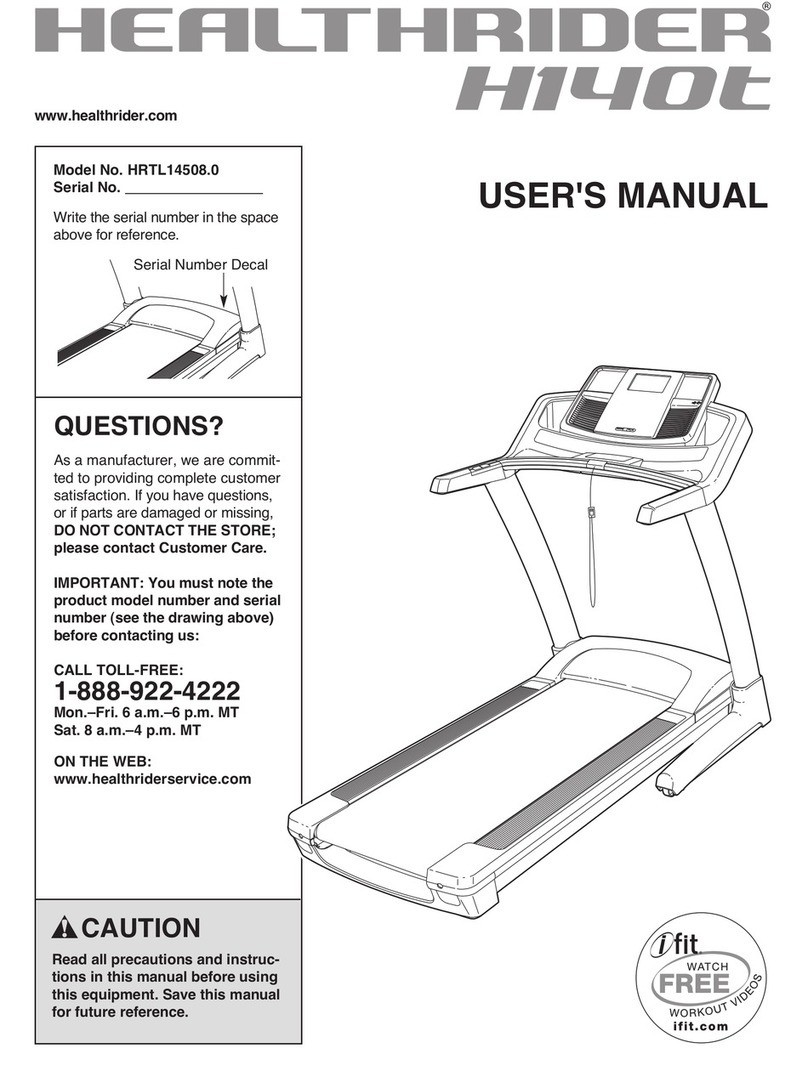 HEALTH RIDER HRTL14508.0 User manual