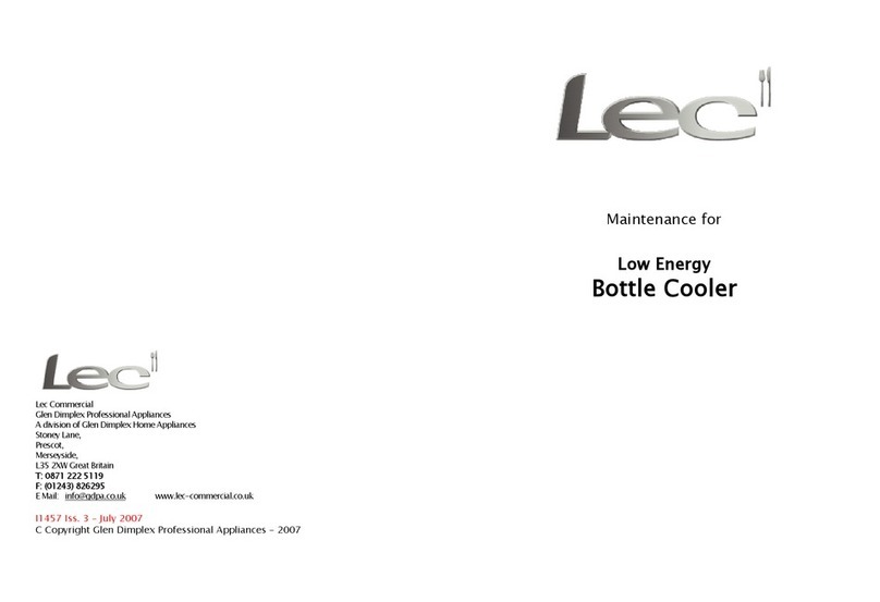 Lec+ Bottle Cooler Operating manual