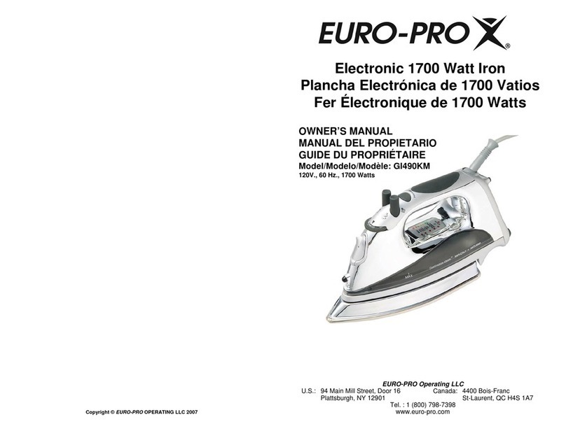 EUROPRO GI490KM owner's manual