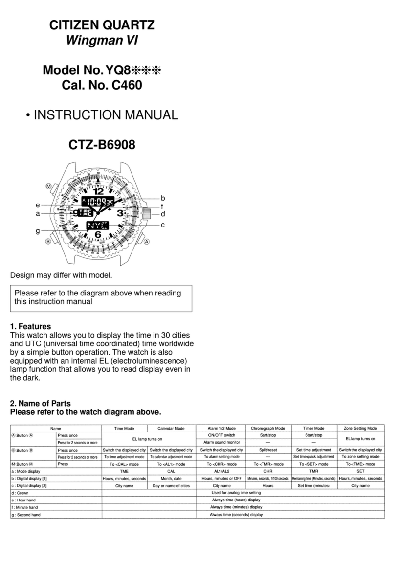 Citizen QUARTZ CTZ-B6908 User manual Citizen QUARTZ CTZ-B6908 User manual