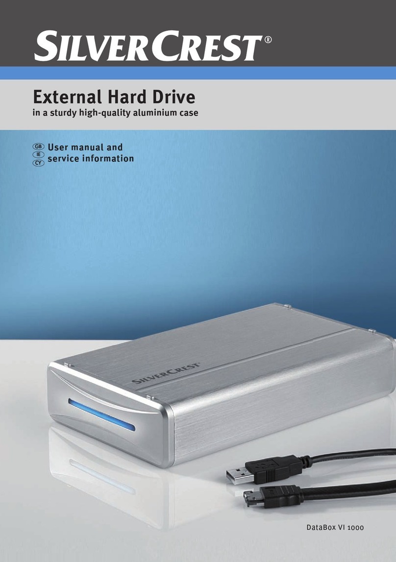 Silvercrest External Hard Drive Instruction sheet