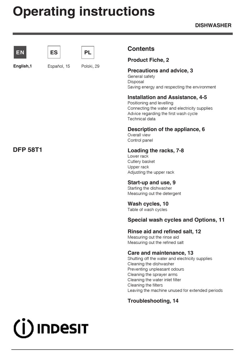 Indesit DFP 58T1 User manual
