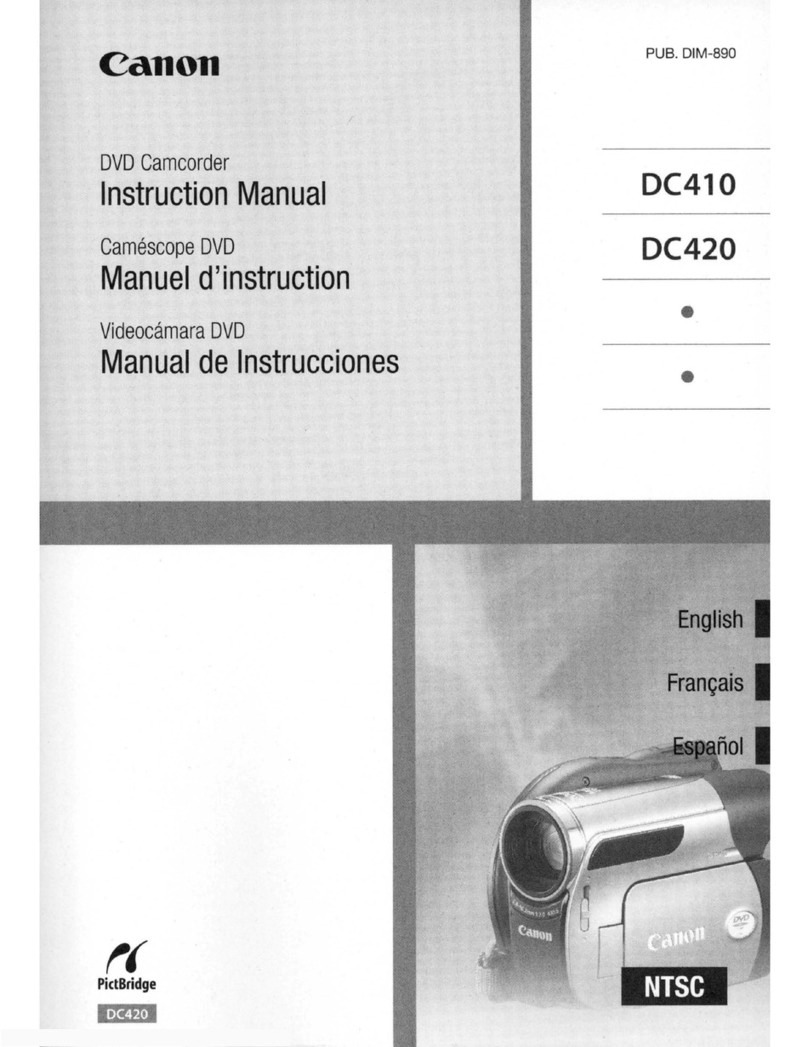 Canon DVD CAMCORDER DC410 instruction manual
