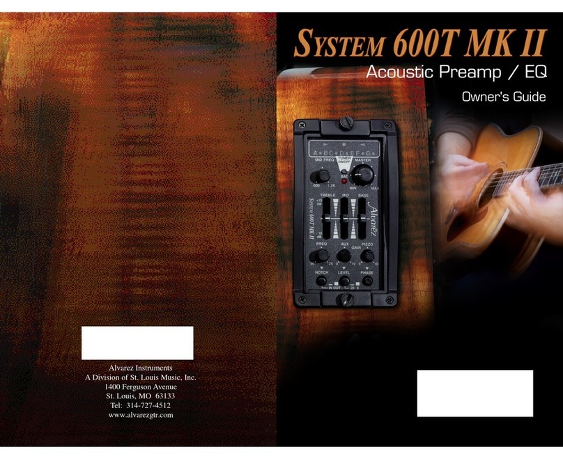 Alvarez System 600T MK II User manual