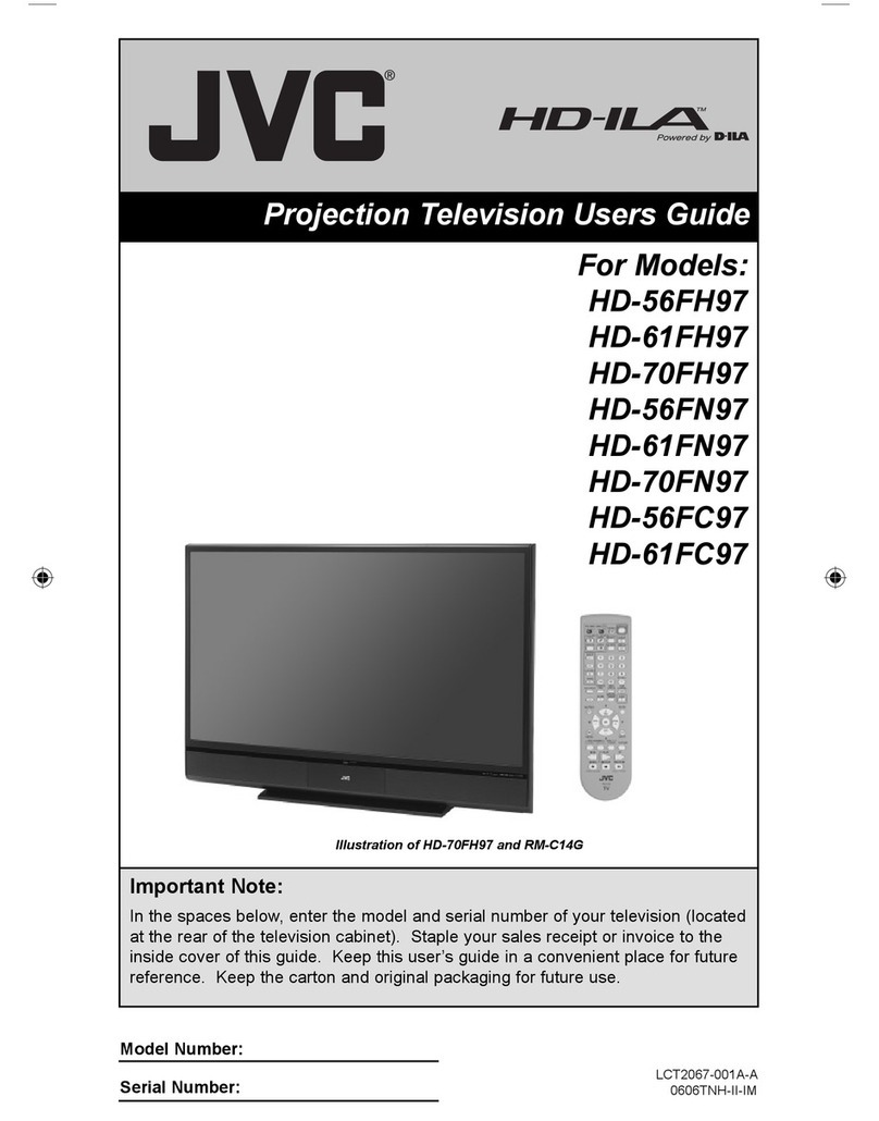 JVC HD-56FH97 - 56" Rear Projection TV User manual