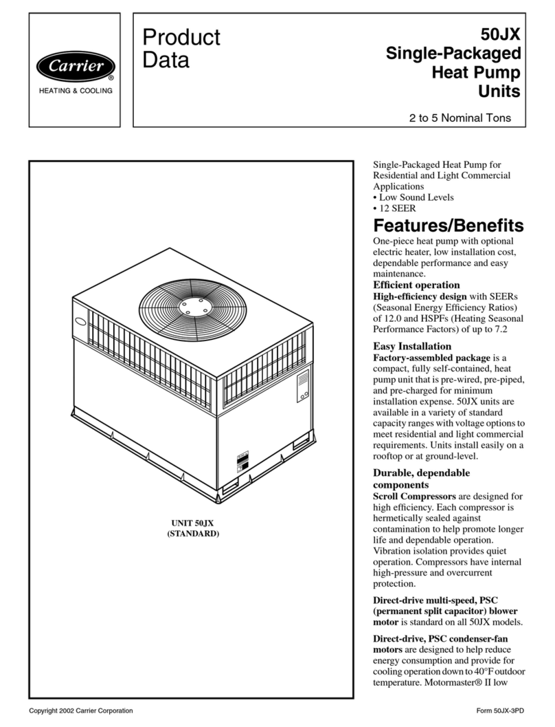 Carrier 50JX Series Product data