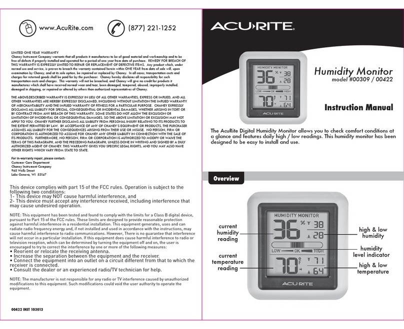 ACU-RITE 309 User manual