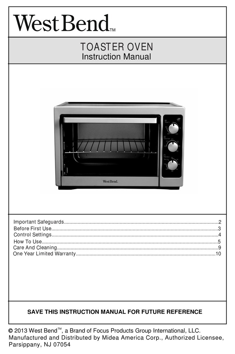 West Bend Studio Toaster instruction manual