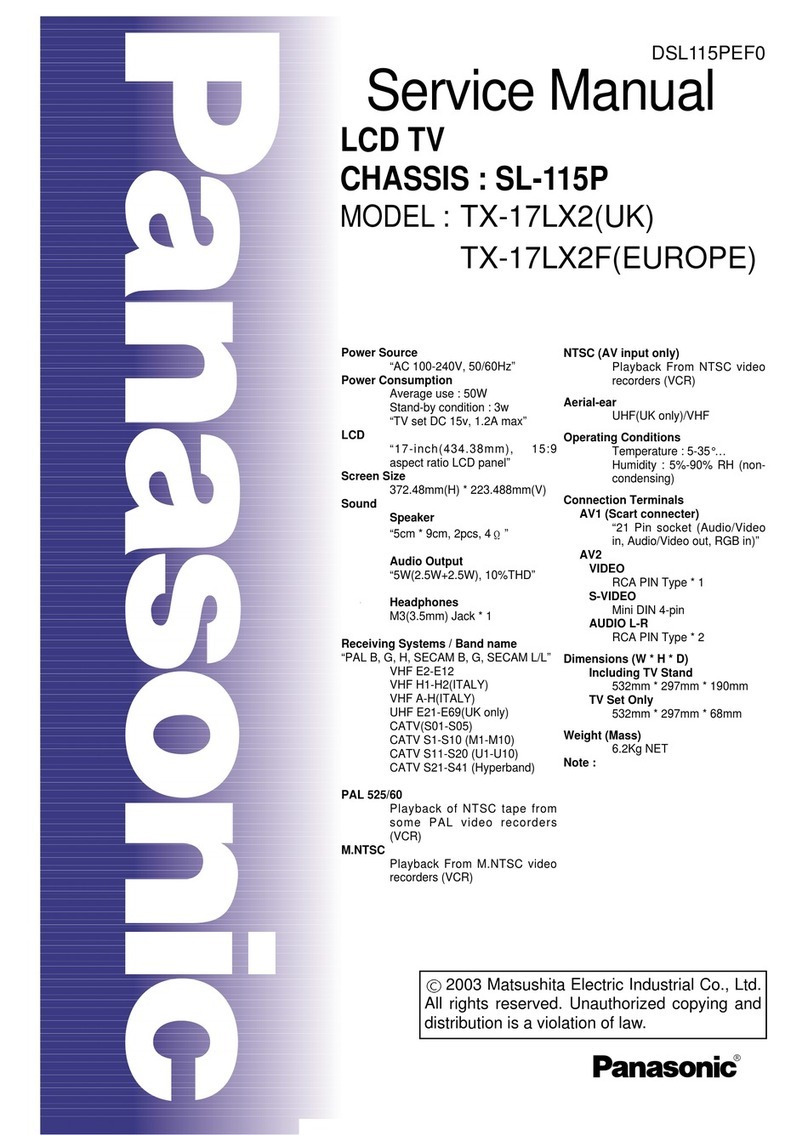 Panasonic Viera TX-17LX2 User manual