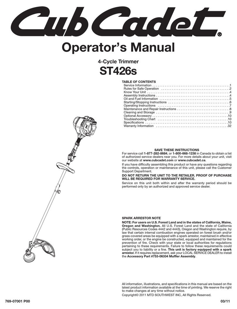 Cub Cadet ST426s User manual