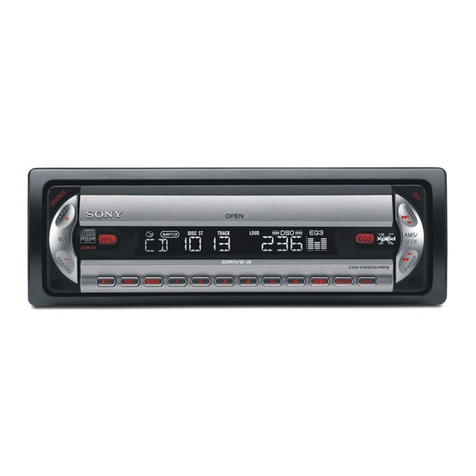Sony CDX-R3300 - Fm/am Compact Disc Player operating instructions