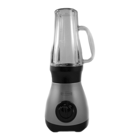 Back to Basics Blender Express instruction manual