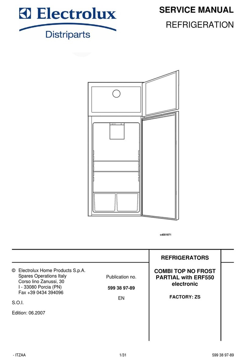 Electrolux REFRIGERATION Service manual