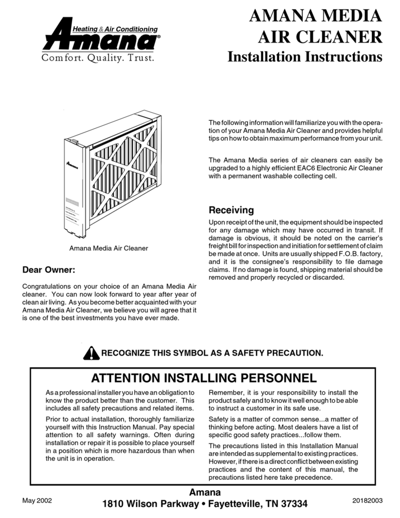 Amana Media MAC1 Series installation instructions